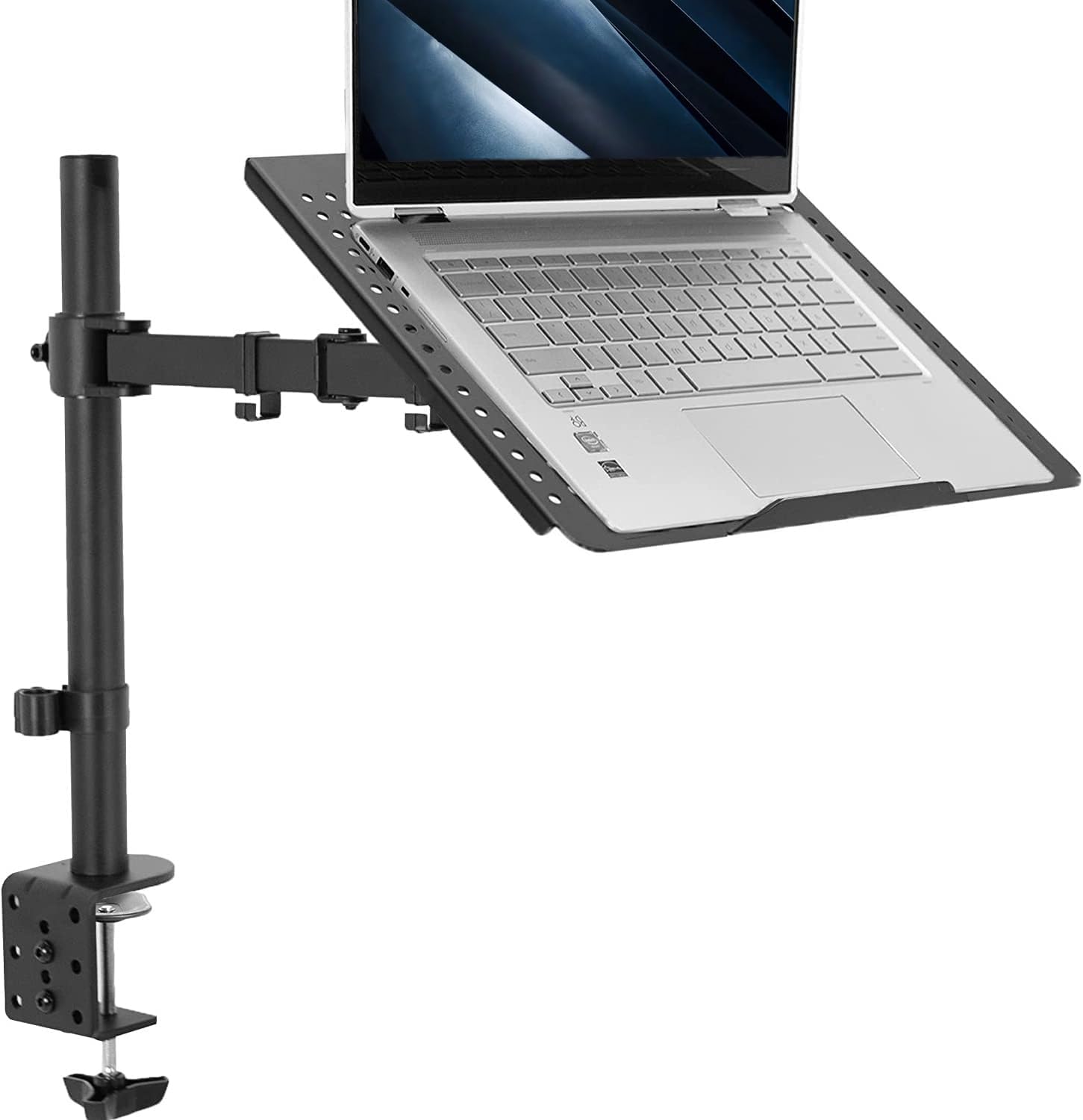 VIVO single laptop notebook desk mount stand in black